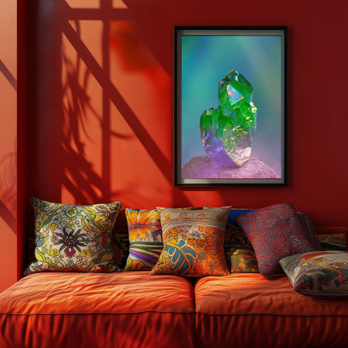 Raw Green Quartz Cluster Fine Art Print